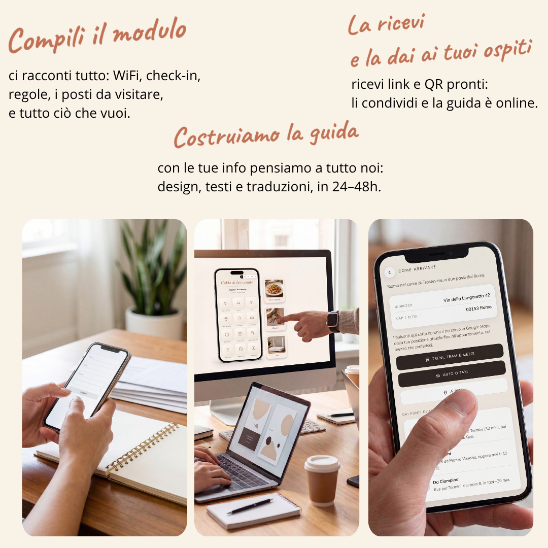 Guida interattiva per i tuoi ospiti (pagamento dopo la prova)